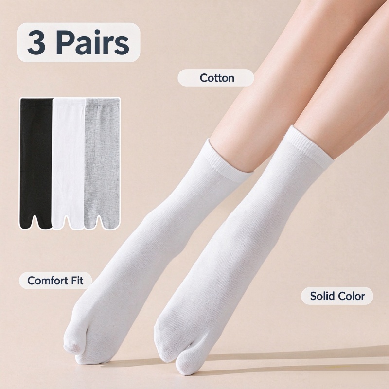 Toe Sock Split - 3 Pairs/Lot Unisex Cotton Split Two