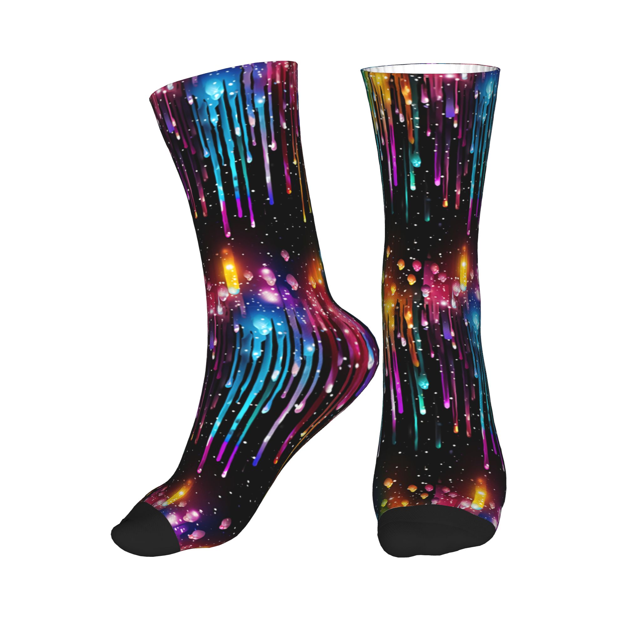Cute Men's Dripping Rainbow Li - đánh giá và giá Dress Sock Men