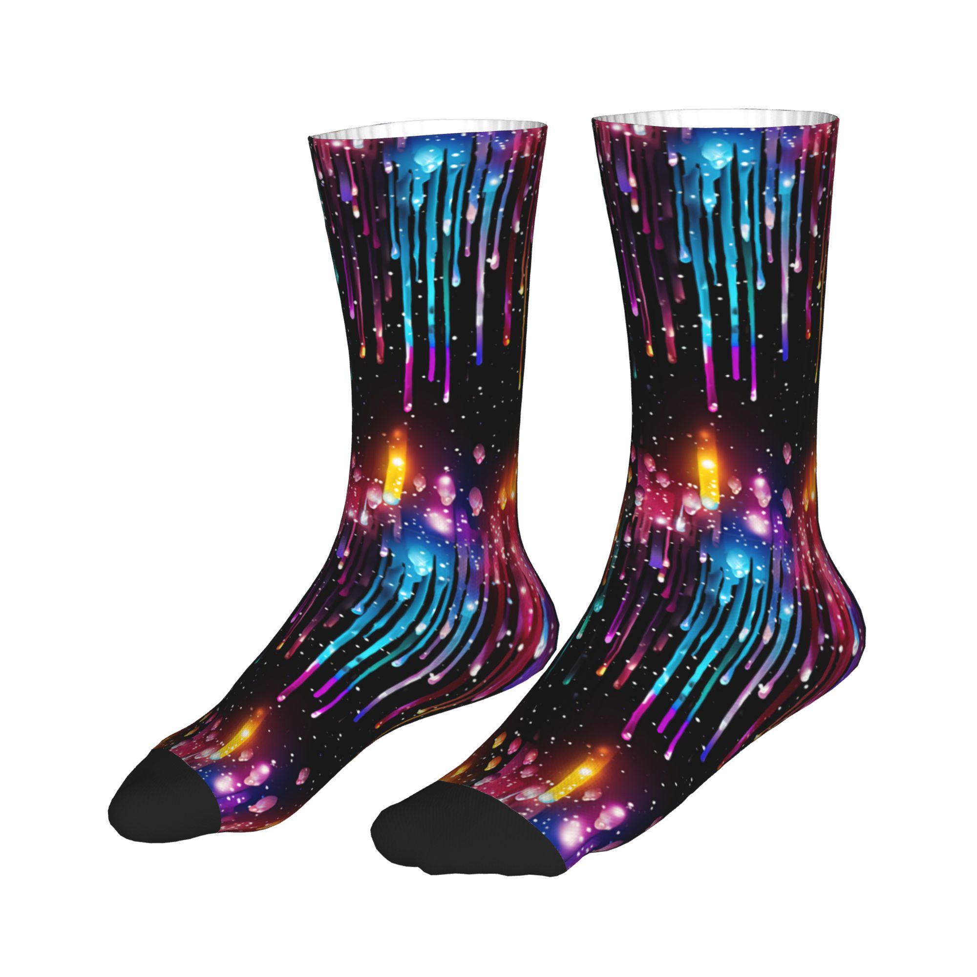 Cute Men's Dripping Rainbow Li - đánh giá và giá Dress Sock Men