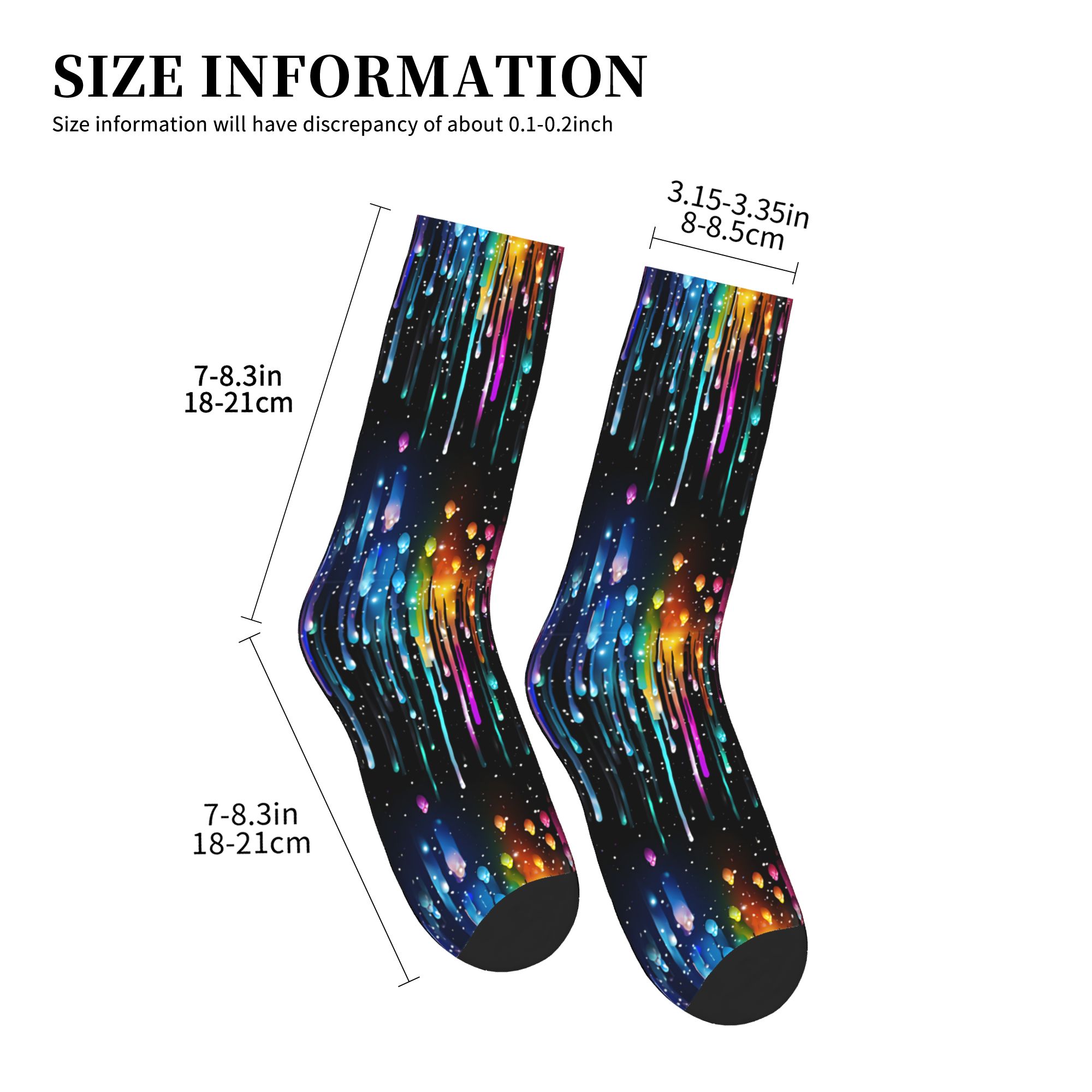 Cute Men's Dripping Rainbow Li - đánh giá và giá Dress Sock Men